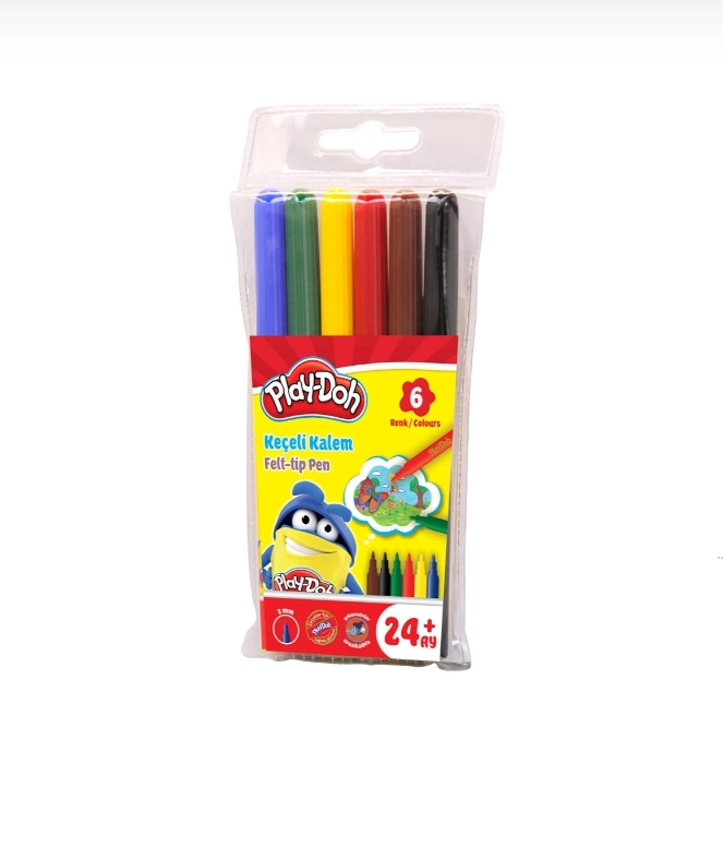 PLAY-DOH KEÇELİ KALEM 2 MM. 6 RENK (PVC)