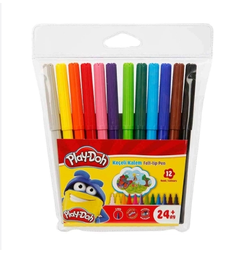 PLAY-DOH KEÇELİ KALEM PVC 2MM 12 RENK