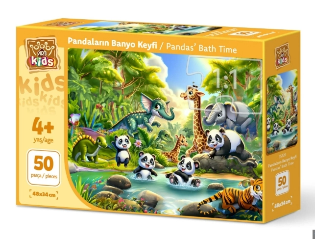 ART ÇOCUK PANDALARIN BANYO KEYFİ 50 PARÇA PUZZLE