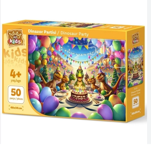 ART ÇOCUK DİNAZOR PARTİSİ 50 PARÇA PUZZLE