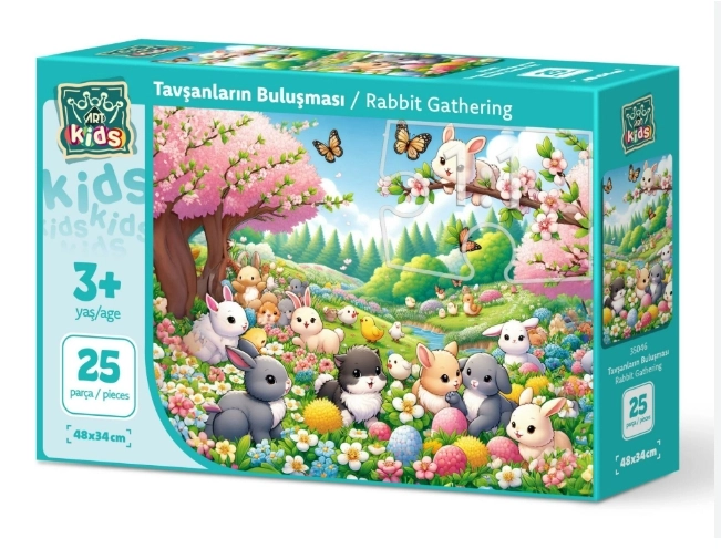ART ÇOCUK TAVŞANLARIN BULUŞMASI 25 PARÇA PUZZLE