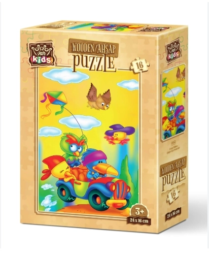 ART KİDS ÇILGIN UÇURTMACILAR 16 PARÇA AHŞAP PUZZLE