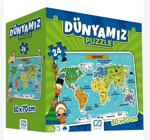 DÜNYAMIZ EĞİTİCİ PUZZLE - 24 PARÇA YER PUZZLE