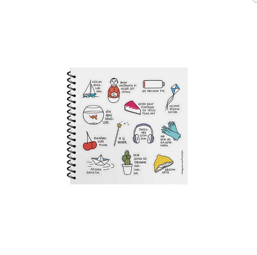 KESKİN HİSLİ ŞEYLER 16X15 50YP ÇİZGİLİ DEFTER - KATLANDIĞIMA DEĞDİ