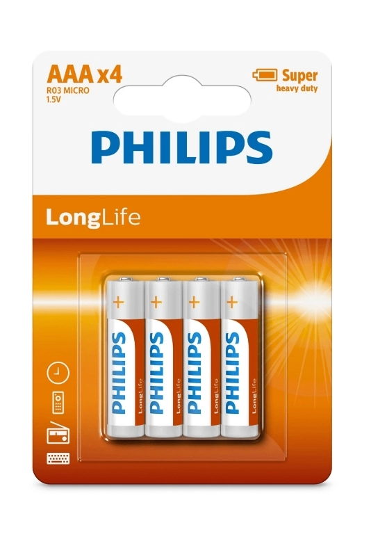 PHİLİPS LONGLİFE AAA 4LÜ İNCE KALEM PİL
