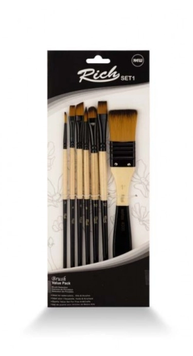 RİCH SET 1 ZEMİN FIRÇALI KARMA 7 Lİ SET