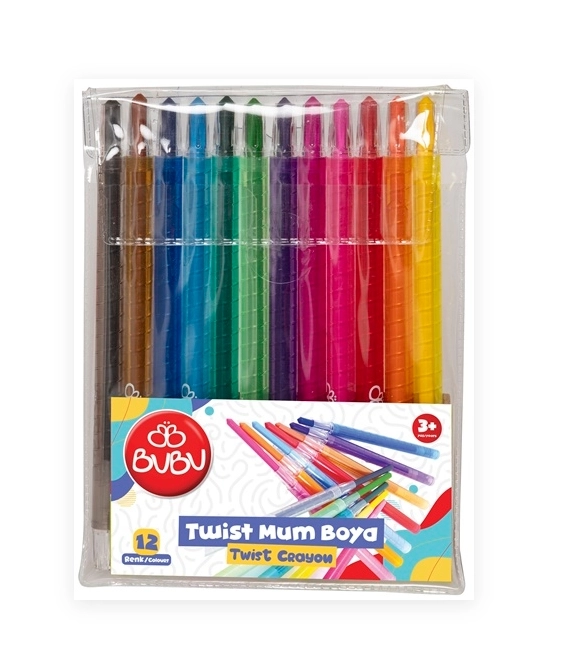 BU-BU TWIST CRAYON (MUM) BOYA 12 RENK