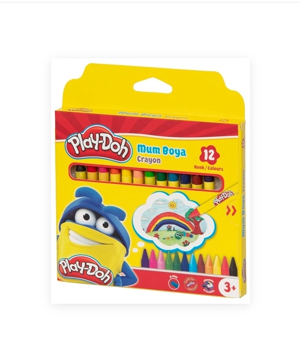 PLAY-DOH CRAYON MUM BOYA SİLİNEBİLİR 12 RENK