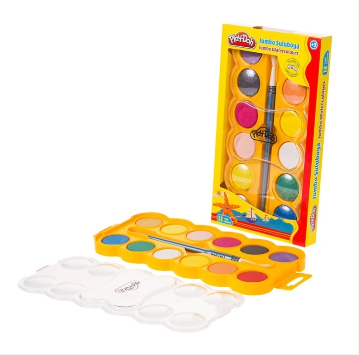 PLAY-DOH SULUBOYA TABLET JUMBO 30MM 12 RENK