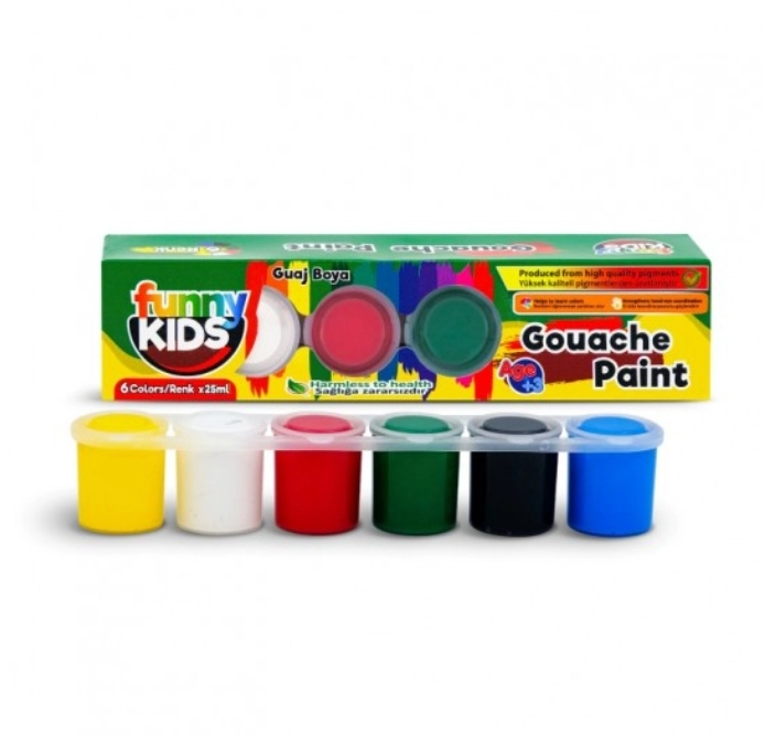 FUNNY KİDS GUAJ BOYA 25 ML 6 RENK
