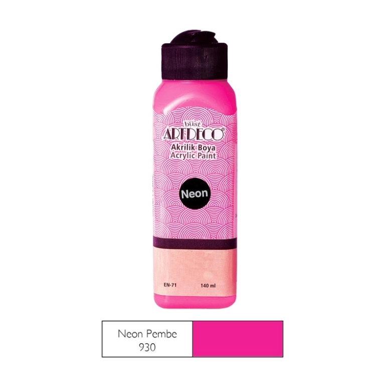 LİSANS ARTDECO AKRİLİK BOYA 140 ML NEON PEMBE