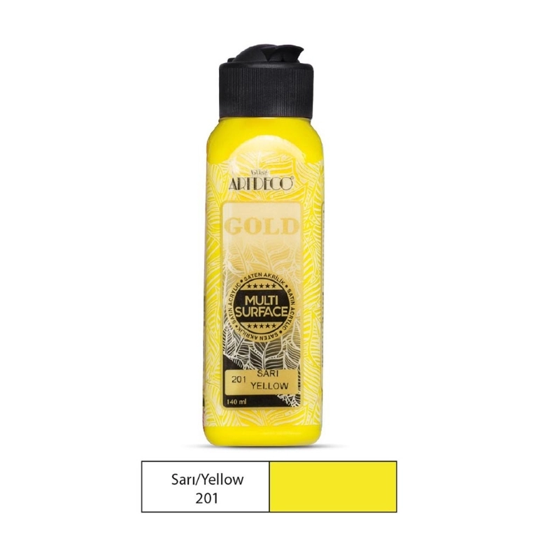 ARTDECO G70R-201 AKRİLİK GOLD BOYA 140ML SARI