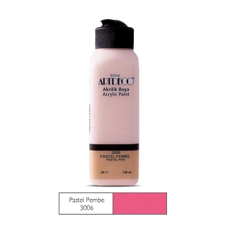 ARTDECO AKRİLİK 140ML PASTEL PEMBE