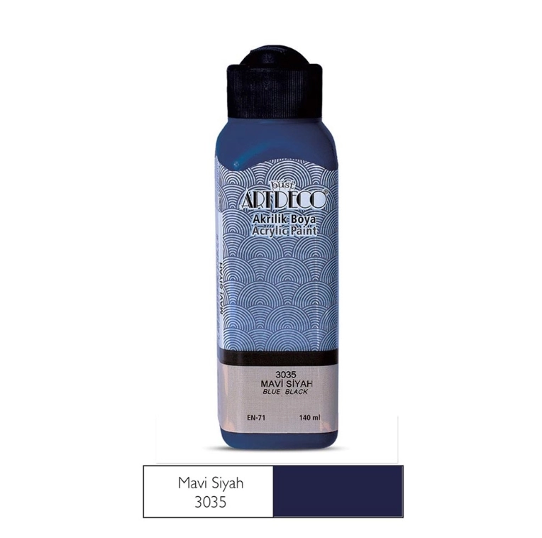 LİSANS ARTDECO AKRİLİK BOYA 140 ML MAVİ SİYAH