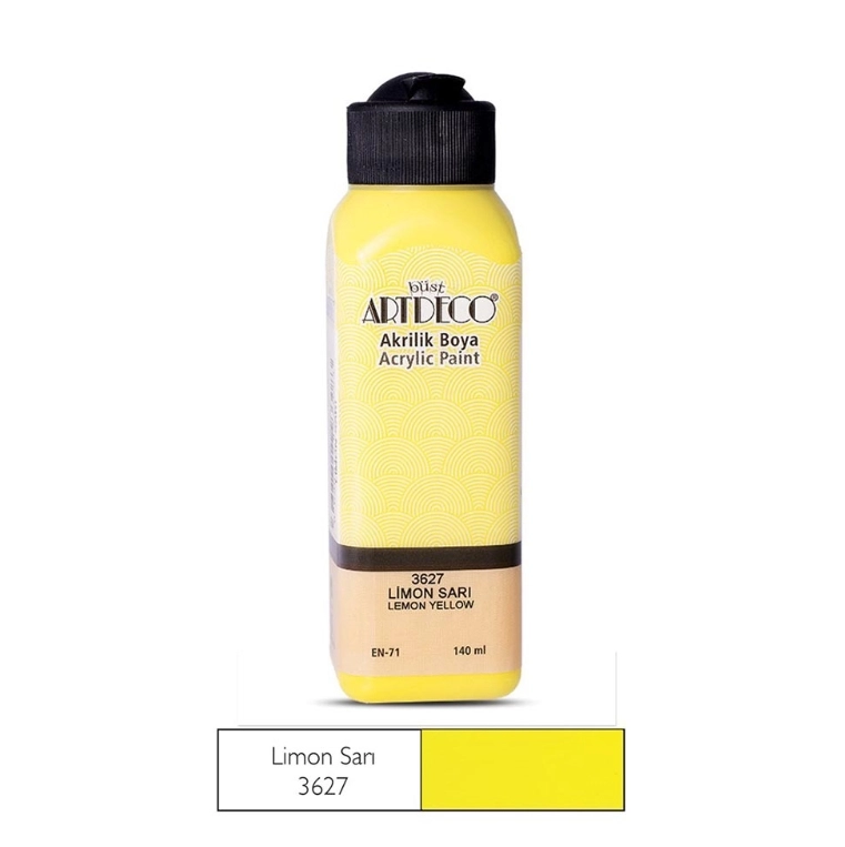 LİSANS ARTDECO AKRİLİK BOYA 140 ML LİMON SARI