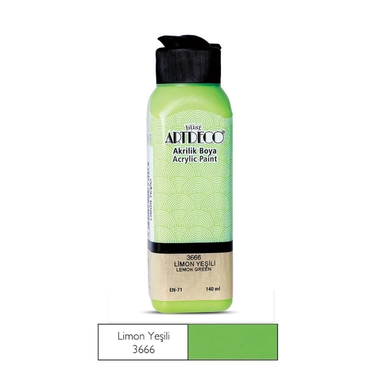 LİSANS ARTDECO AKRİLİK BOYA 140 ML LİMON YEŞİLİ