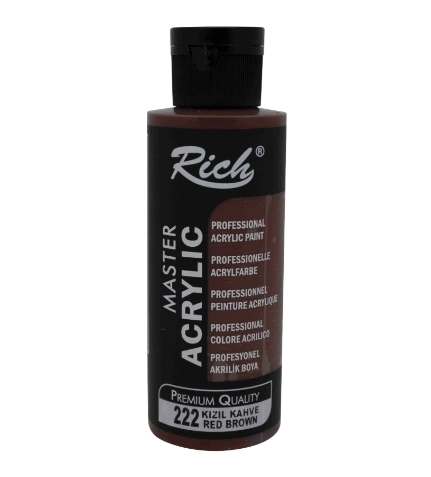 RİCH AKRİLİK BOYA 120 CC KIZIL KAHVE