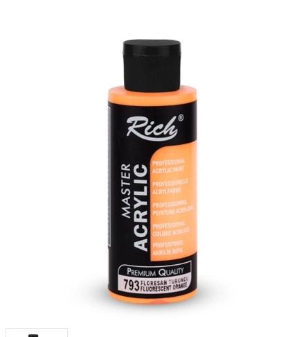 RİCH AKRİLİK FLORASAN BOYA 120 CC TURUNCU