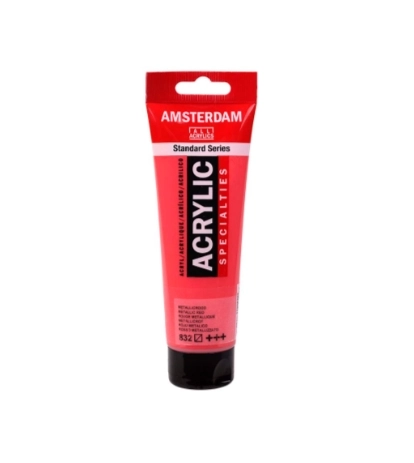 AMSTERDAM ACRYLİC TUBE 120 ML METALLİC RED 832