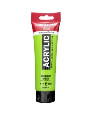 AMSTERDAM ACRYLİC TUBE 120 ML BRİLLİANT GREEN 605