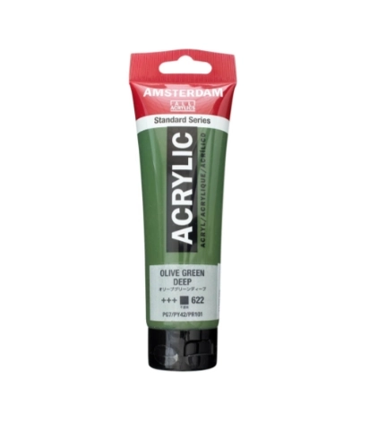 AMSTERDAM ACRYLİC TUBE 120 ML OLİVE GREEN DEEP 622