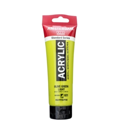 AMSTERDAM ACRYLİC TUBE 120 ML OLİVE GREEN LİGHT 621