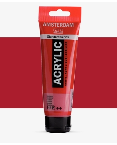 AMSTERDAM ACRYLİC TUBE 120 ML CARMİNE 318