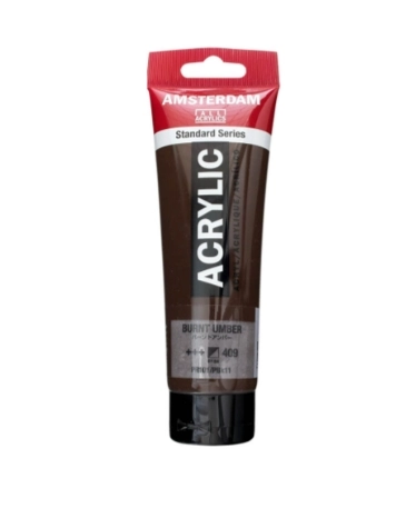 AMSTERDAM ACRYLİC TUBE 120 ML BURNT UMBER 409