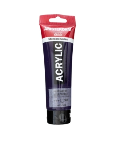 AMSTERDAM ACRYLİC TUBE 120 ML PERMANENT BLUE VİOLET 568