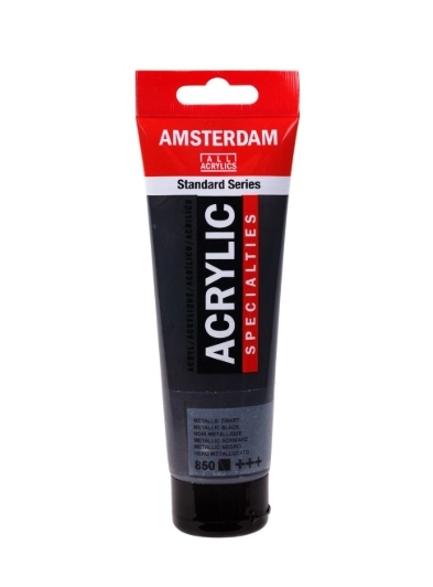 AMSTERDAM ACRYLİC TUBE 120 ML METALLİC BLACK 850