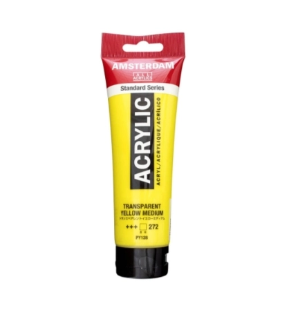 AMSTERDAM ACRYLİC TUBE 120 ML TRANSPARENT YELLOW MEDİUM 272