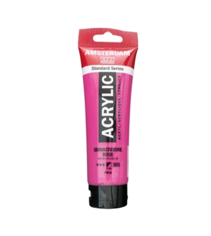 AMSTERDAM ACRYLİC TUBE 120 ML QUİNACRİDONE ROSE 366
