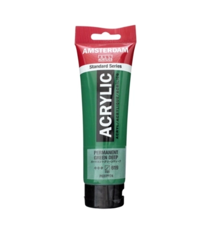 AMSTERDAM ACRYLİC TUBE 120 ML PERMANENT GREEN DEEP 619