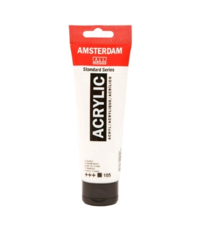 AMSTERDAM ACRYLİC TUBE 120 ML TİTANİUM WHİTE 105