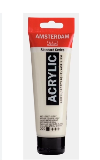 AMSTERDAM ACRYLİC TUBE 120 ML NAPLES YELLOW LİGHT 222