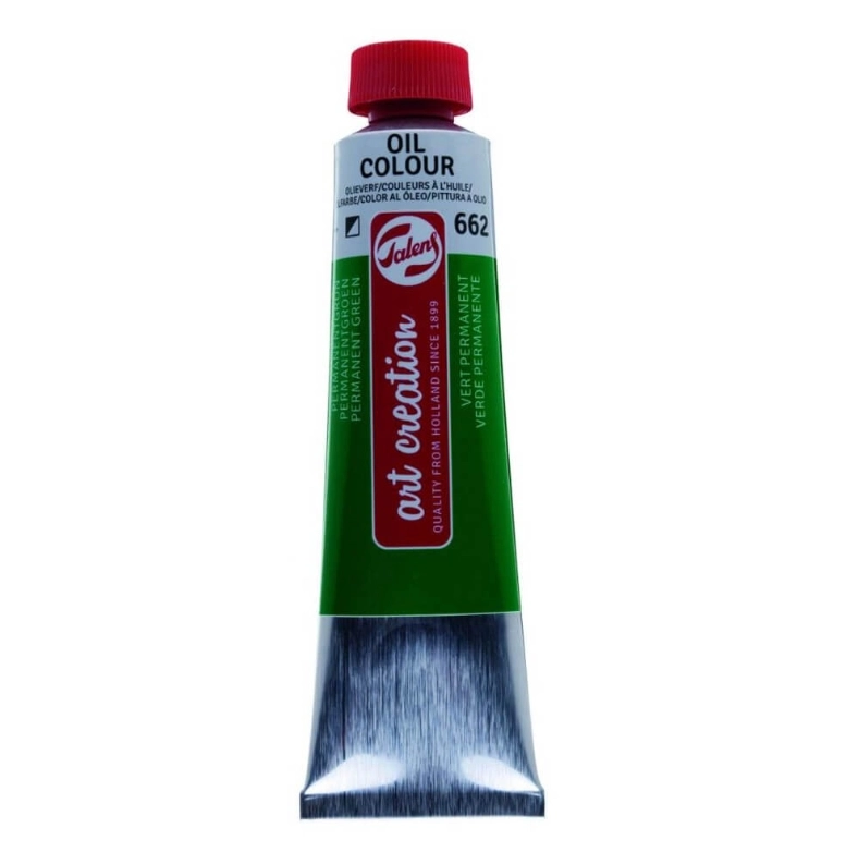 TALENS ART CREATİON OİL COLOUR TUBE 40 ML PERMANENT GREEN 662