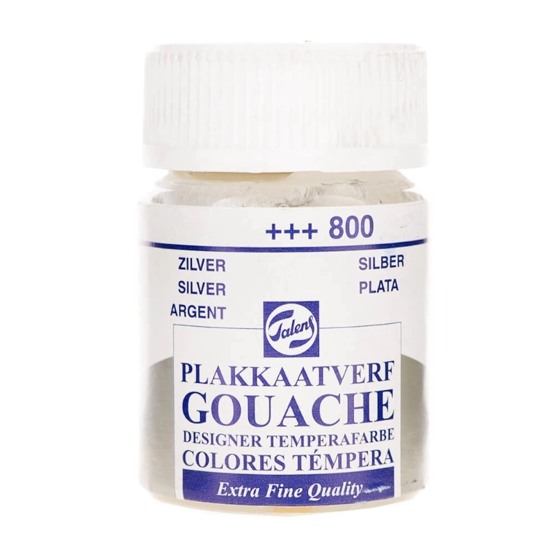 TALENS GOUACHE EXTRA FİNE QUALİTY BOTTLE 16 ML SİLVER 800