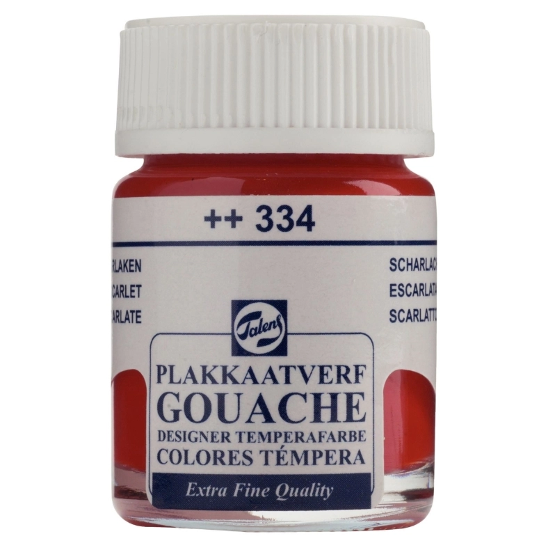 TALENS GOUACHE EXTRA FİNE QUALİTY BOTTLE 16 ML SCARLET 334