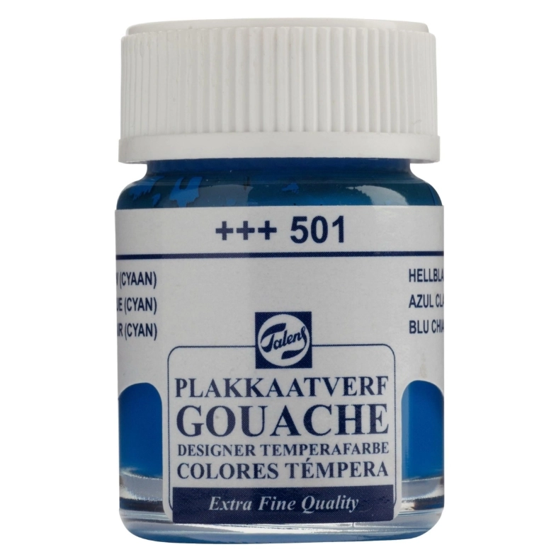 TALENS GOUACHE EXTRA FİNE QUALİTY BOTTLE 16 ML LİGHT BLUE (CYAN) 501