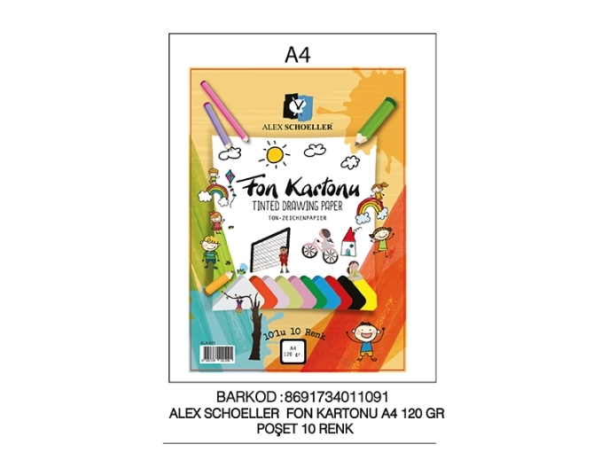 ALEX KLJ.FON.KART.A4 10.LU POŞET.KRŞ.