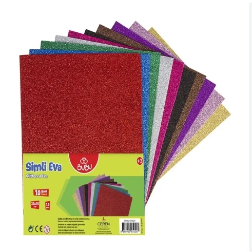 BU-BU EV0037 SİMLİ EVA 20x30CM. 10 RENK