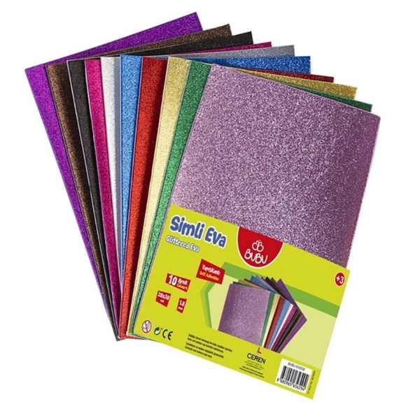BU-BU SİMLİ YAPIŞKANLI EVA 20X30CM.10 RENK