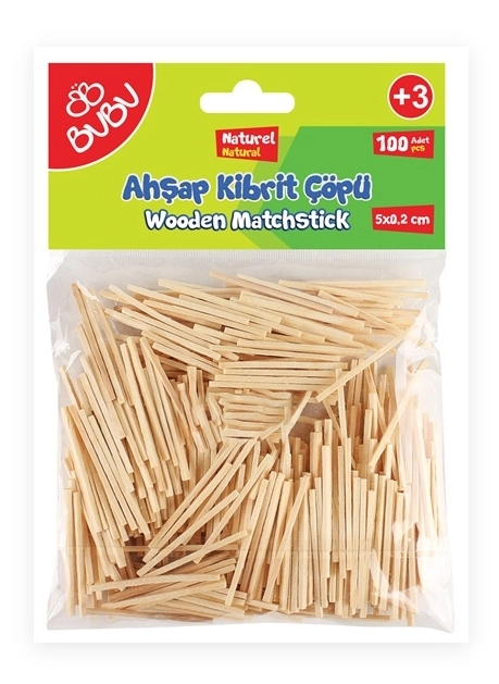 BUBU AHŞAP KİBRİT ÇÖPÜ NATURAL