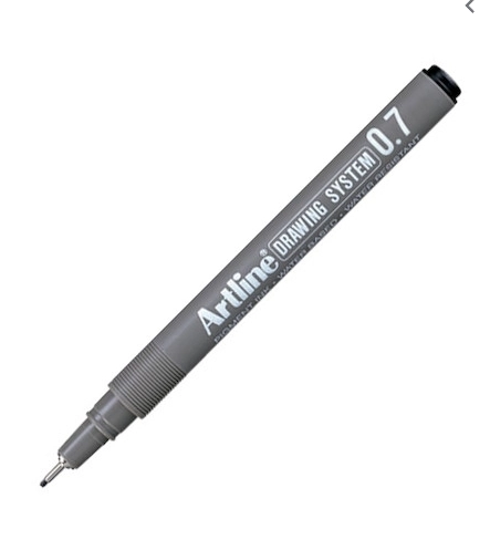 ARTLİNE DRAWİNG ÇİZİM KALEMİ SİYAH 0,7 MM