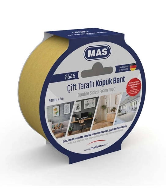 MAS ÇİFT TARAFLI KÖPÜK BANT 50MM X 5M