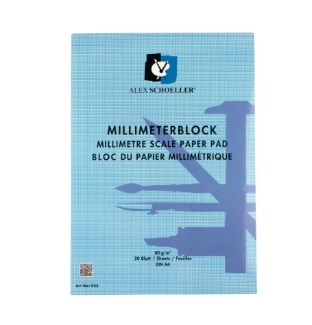 ALEX MİLİMETRİK BLOK A4 80GR.MAVİ 20YP.