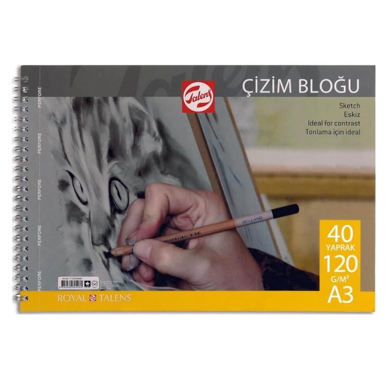TALENS A34000 ÇİZİM BLOGU 120 GR A3 40 YP SPİRALLİ