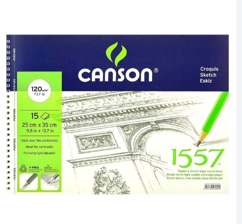 CANSON RESİM ÇİZİM BLOK 25X35 120GR 15YP