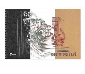 KESKİN 35*50 3’LÜ SPİRALLİ RESİM DEFTERİ 10 BEYAZ + 10 KRAFT + 10 SİYAH