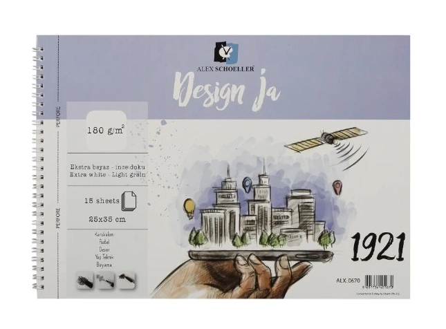 ALEX DESİNG RESİM DEFTERİ 180GR 25X35 15YP